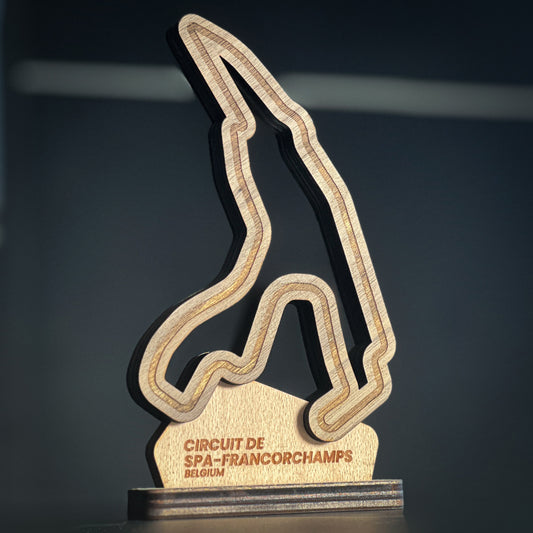 Circuit de Spa-Francorchamps - Wooden Racetrack Outline