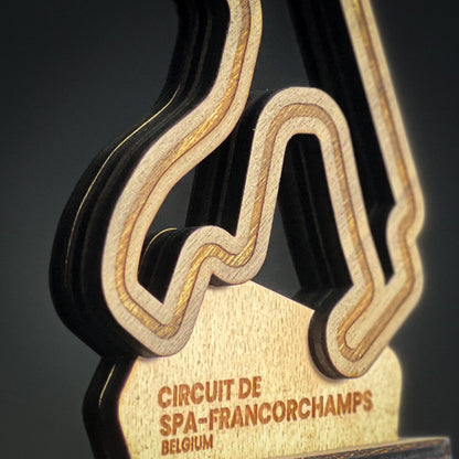 Circuit de Spa-Francorchamps - Wooden Racetrack Outline